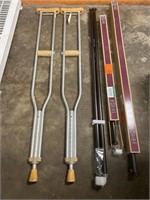 Crutches and drapery rods,