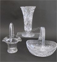 Cut Glass Baskets - Duncan Miller, Sunburst Vase