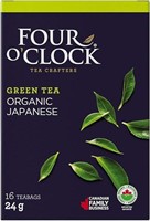 Four O'Clock Organic Green Tea Japanese, Non-Gmo,