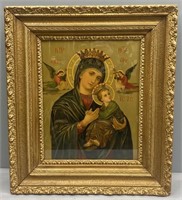 Madonna & Child Victorian Religious Print