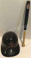 Astros Helmet and Small Bat MLB 2000