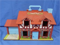 Vintage Fisher Price House w/Contents