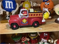 M&M in fire truck