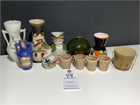 VTG Vases & Small Japanese Mugs