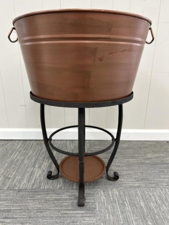 Tiered Metal Plant Stand Copper Look