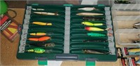Lot of assorted crank baits, and popper baits.