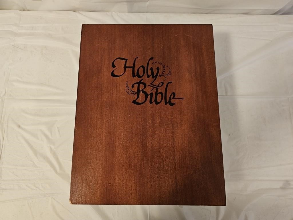 1965 Holy Bible with Wood Case
