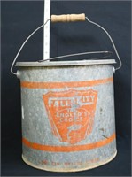 Vintage zinc Falls City minnow bucket