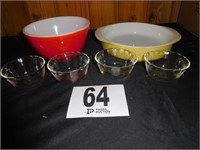 6 PIECES OF PYREX DISHWARE