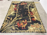 7 x 10 area rug with chickens