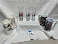 Spud Mackenzie plastic mugs and glassware