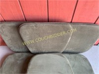 12 faux suede fern green chair pads
