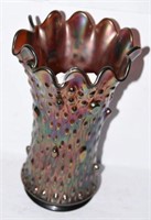Gorgeous signed Northwood Carnival glass vase