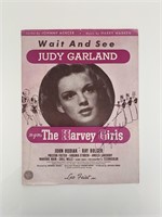 Judy Garland signed sheet music