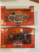 C6) 2 Maisto Harley Davidson Motorcycles NIB.