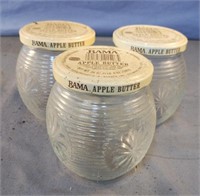 Vintage Bama Apple Butter Jars