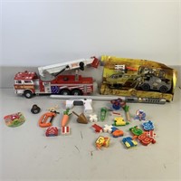 Toy Lot #16- Fire Truck, Helicopter, Laser Guns