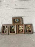 Vintage Lot of 5 Hummel Shadow Boxes by Anri