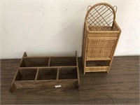 LOT OF 2 WALL SHELFS