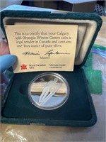 1988 $20  OLYMPIC COIN - SKI JUMPER