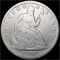 1868-S Seated Liberty Half Dollar LIGHTLY CIRCULAT