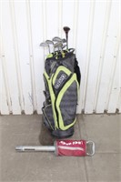 Assorted Golf Clubs, OGIO Bag, Ball Retriever