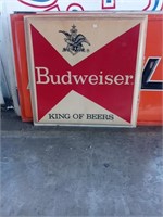 Budweiser king of beers 4 foot by 4 foot