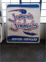 Jumpin Jimmy's 6-foot by 8-foot sign