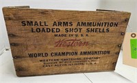 Antique Wood Western Ammo Box
