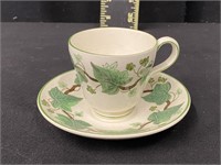 Early Wedgewood Napoleon Ivy Tea Cup w/ Saucer