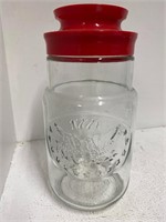 Vintage Anchor Hocking Glass Canister with Lid k