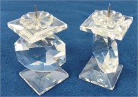 Sworovski Crystal Candle Holders [x2]