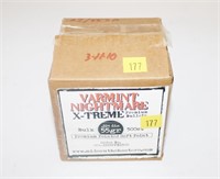 Box, Varmit NIghtmare X-Treme premium bullets, .22
