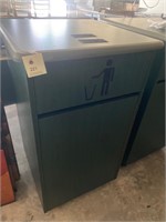 Subway green trash cabinet with no bin