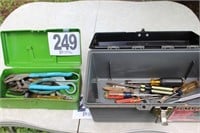 2 toolboxes w/tools