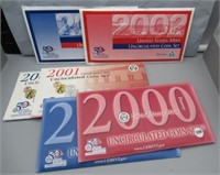 (3) P&D US Mint UNC Sets. Dates: 2000, 2001,