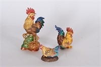 Gilded Chicken Trinket Boxes w/ Swarovski Crystals