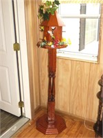 Hand Made Decorative Wooden Birdhouse on Stand  -