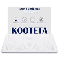 KOOTETA Stone Bath Mat, Diatomaceous Earth Shower