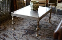 Contemporary silvered coffee table