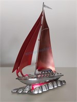 1950s Chrome Sailboat TV Table Lamp