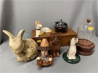 Composition Storage Box with Figurines, etc.