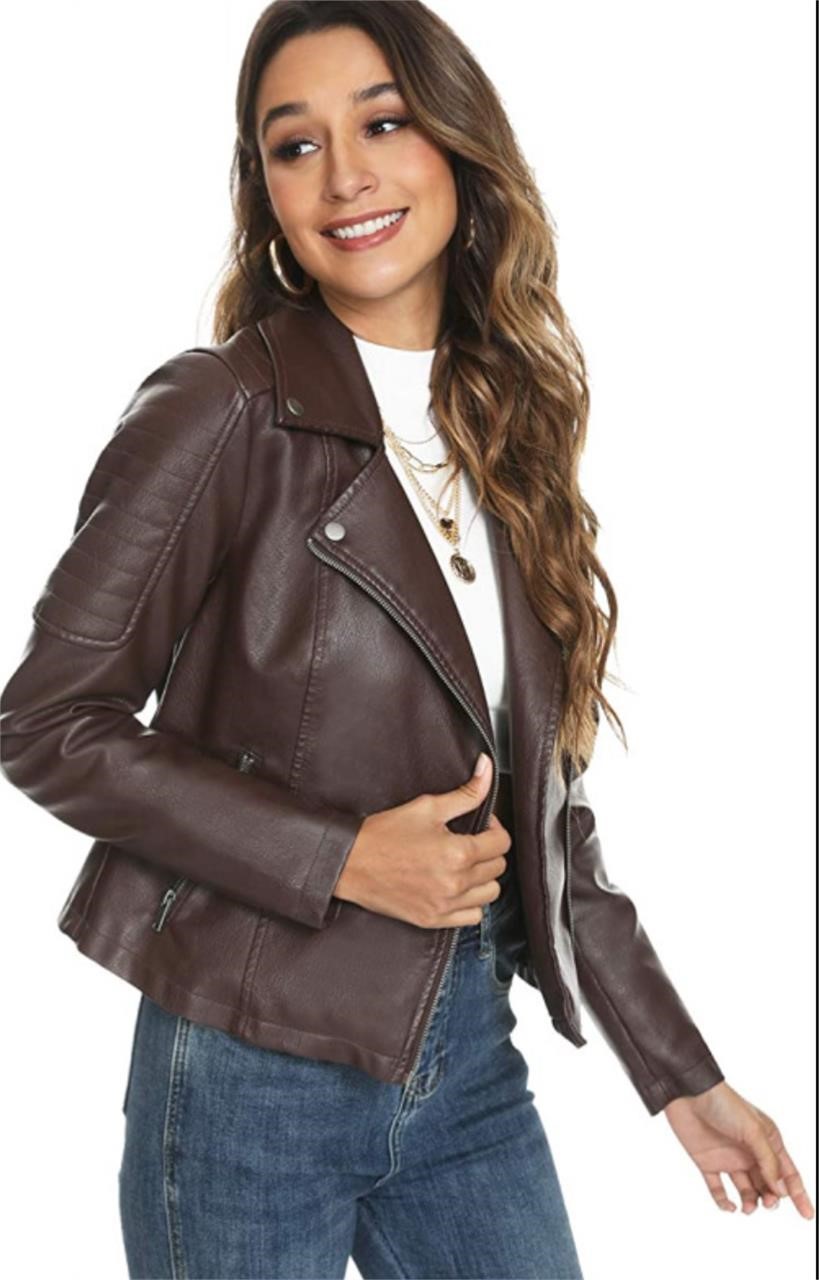 $55-SIZE S WOMEN'S LEATHER JACKET