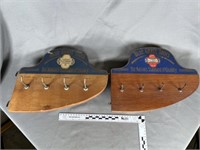 Two (2) Blue Grass wooden displays