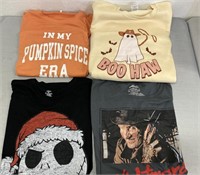 4 PCs Of Halloween Shirts/Sweaters Size 2XL