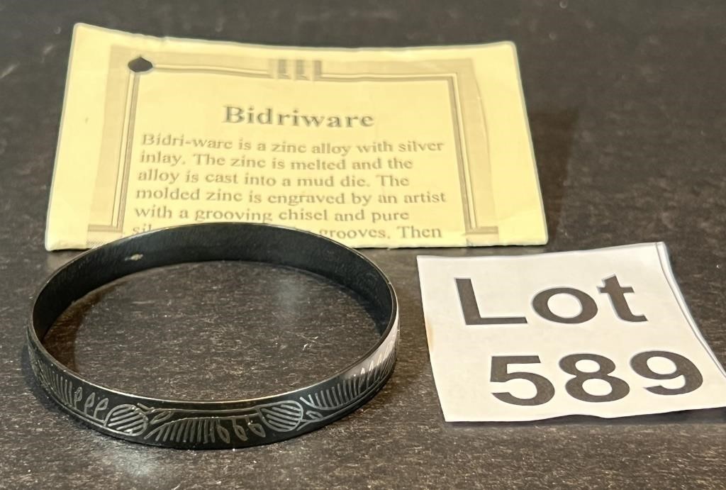 Bidriware Silver Inlay Bracelet