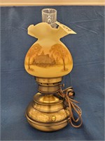 Fenton Signed Electric Lamp