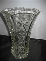 Tall Anchor Hocking Pressed Glass Vase