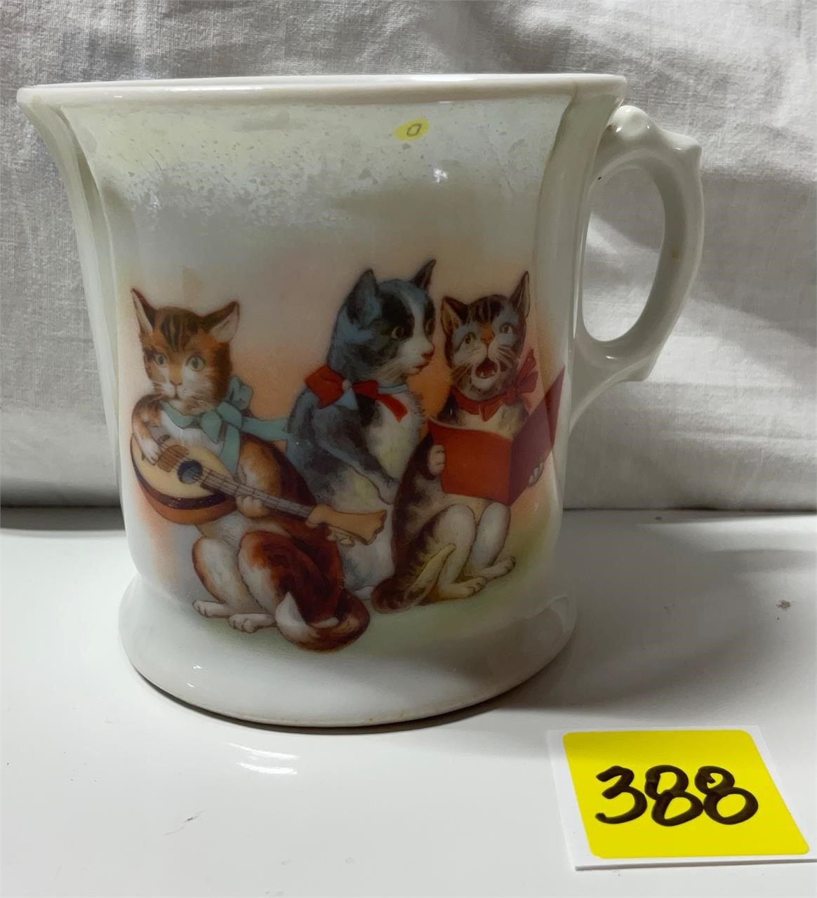Vtg Germany Porcelain Musical Cats Mug