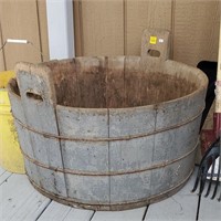 Antique Half Barrel w/ Handles